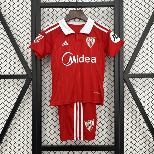 Kids Sevilla Away Jersey 25/26 Football Kit Soccer Jersey