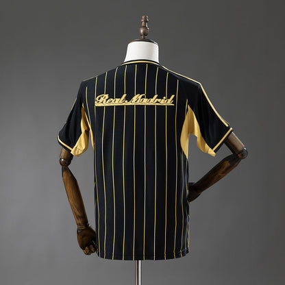 Real Madrid Jersey 25/26 Black Gold Baseball Kit