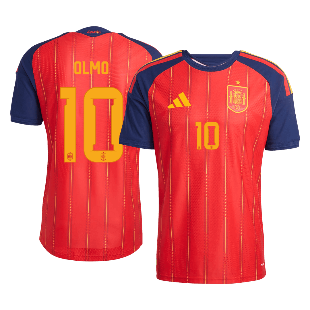 OLMO #10 Mens Spain World Cup Home Jersey 2026 - Player Version (Slim Fit)