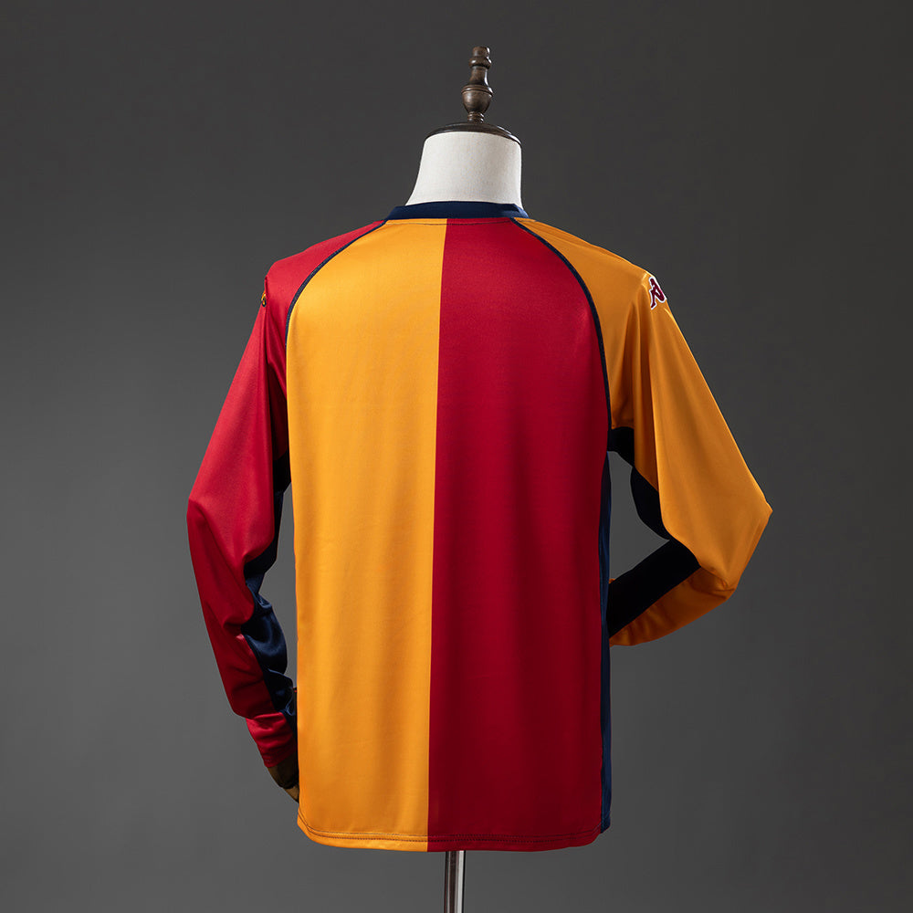 Rome Jersey 2001-02 Home Retro Football Kit Long Sleeves