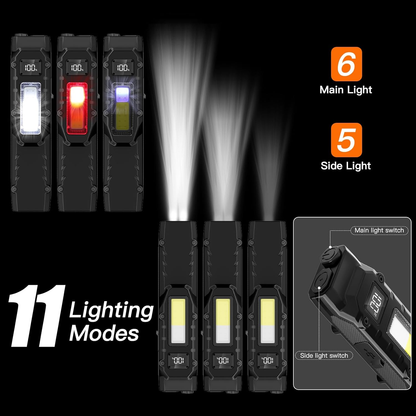 EDC Flashlight – NightGuard Tactical Edge Rechargeable with 1300 Lumen Flat