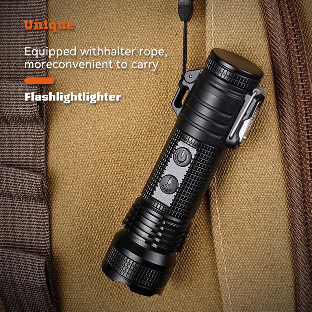 EDC Flashlight – Triple-Thunder Dual Arc Plasma Lighter & LED