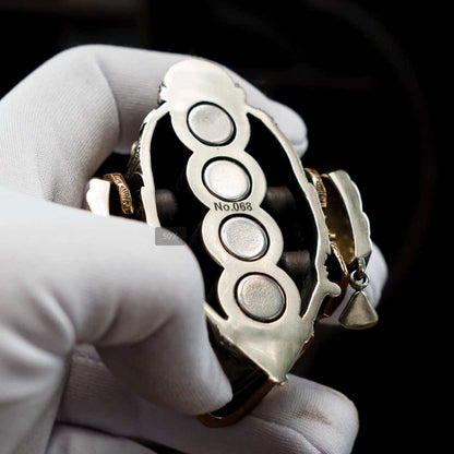 EDC Gadgets – Bronze Mechanical Rose Skull Mask with Interactive Art