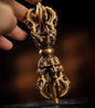 EDC Gadgets – Pala Dynasty Five-Pronged Vajra with Wrathful Padmasambhava Bronze Replica