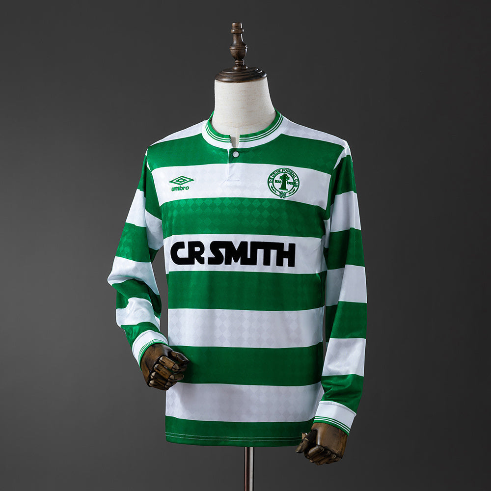 Celtic Jersey 1987-89 Home Retro Kit Long Sleeves