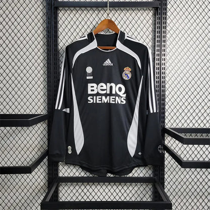 Long Sleeves Away Real Madrid Jersey 06/07 Retro Football Kits