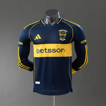 Boca Juniors Jersey 25/26 Home Long Sleeves Football Kit Player Version