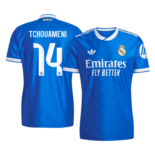 TCHOUAMENI #14 Mens Real Madrid Third Jersey 2025/26 - Player Version (Slim Fit)