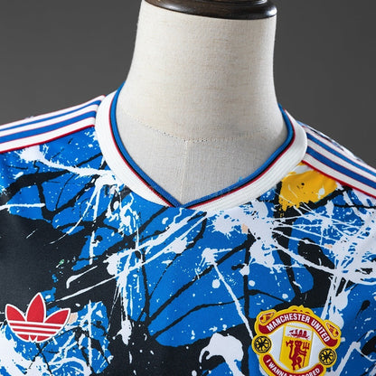 Manchester United Originals Stone Roses Jersey 2026-2027 Long Sleeves Football Kit Soccer Shirt