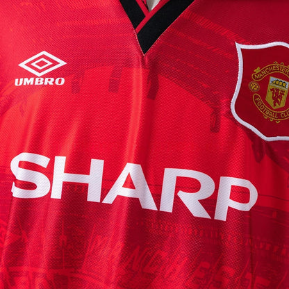 Manchester United Jersey 1994-96 Home Retro Kit Long Sleeves