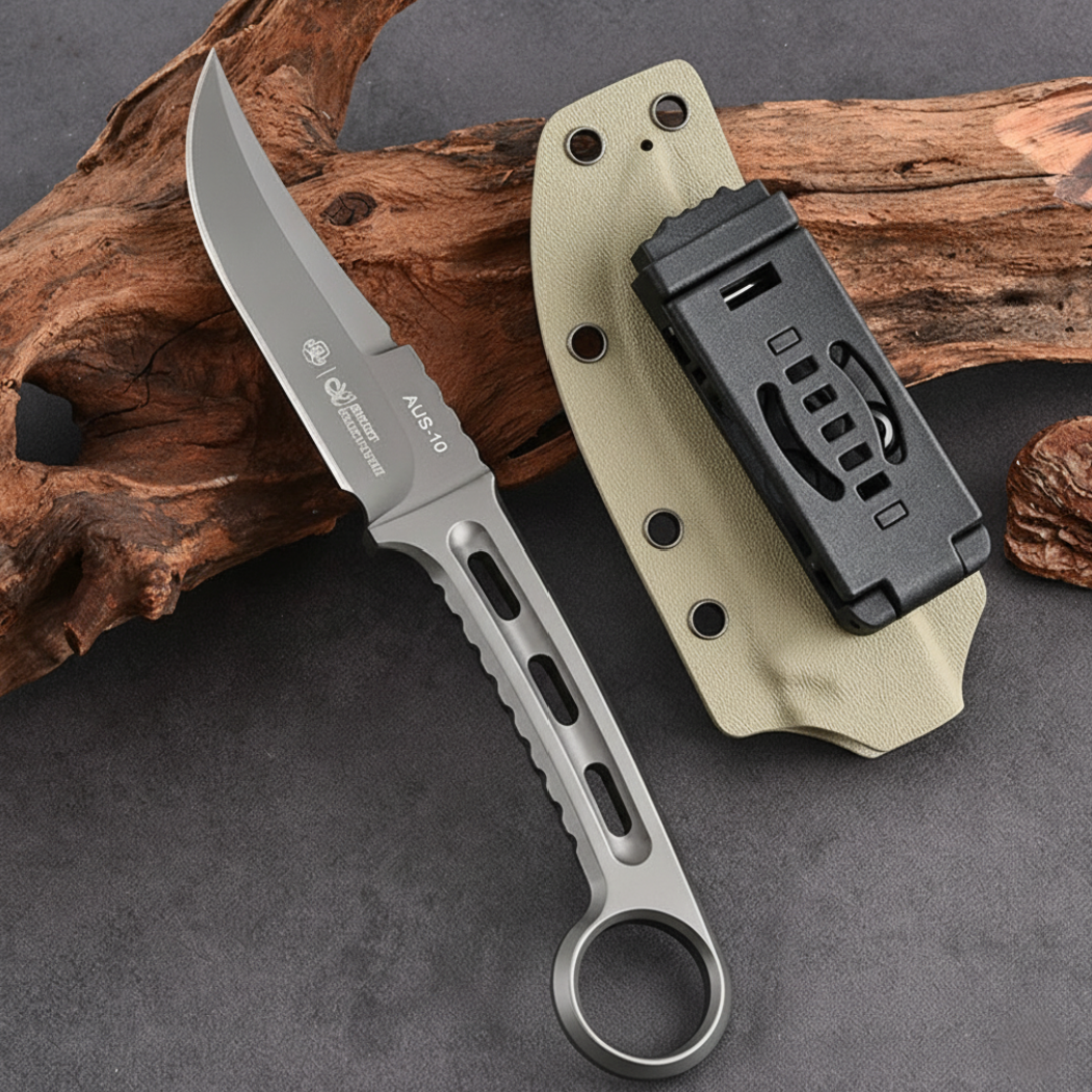 Fixed Blade Knife – Assassin AUS-10 Full Tang with EDC Outdoor