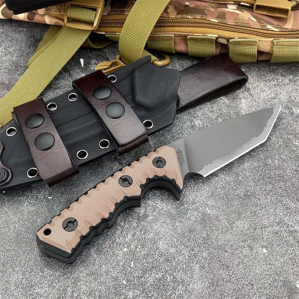 Fixed Blade Knife – Camping G10 Handle Custom Engraving Hunting Survival Tactical EDC