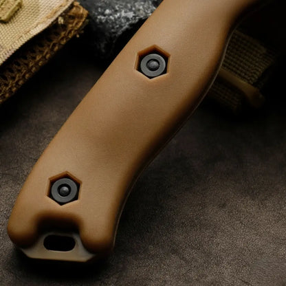 Fixed Blade Knife – Vanguard Heavy-Duty with 5mm Thick Tactical with Polymer Grip & Sheath
