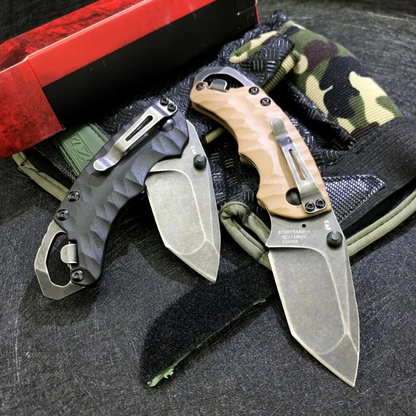 Folding Knife – Kershaw 8750 Pocket with 8Cr13MoV Tanto Blade with Dual Thumbstuds EDC