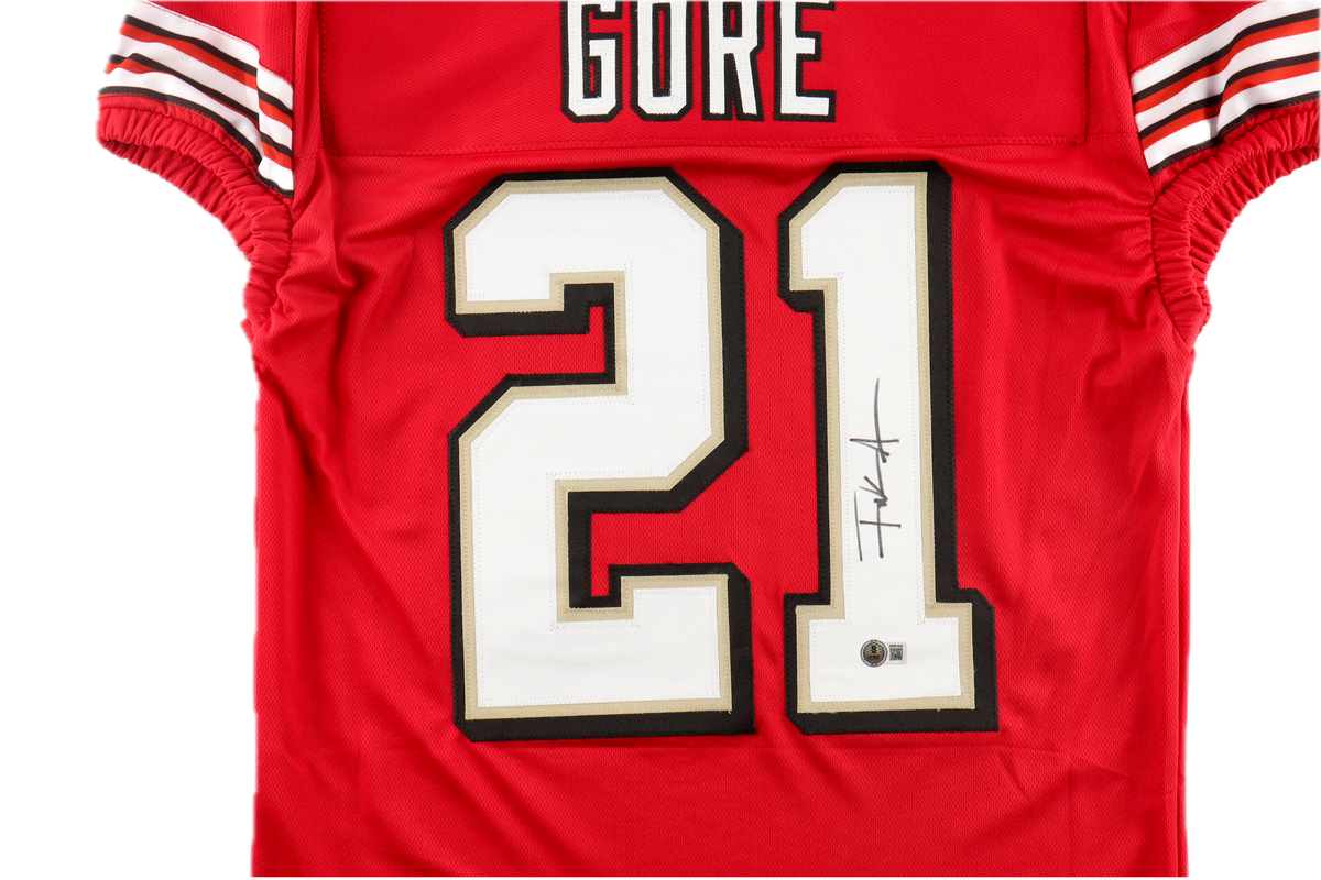 Frank Gore Autographed Signed Custom 49er's Jersey - Beckett Certified