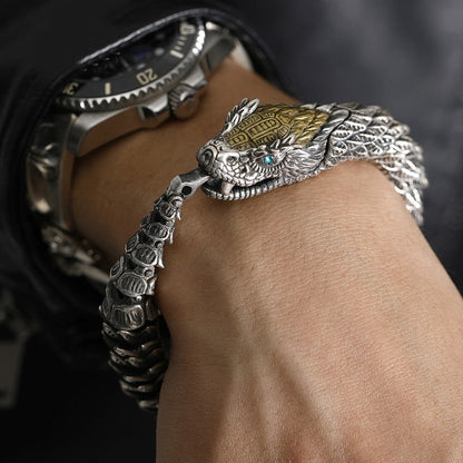 Gothic Dragon Bracelet – Jormungandr World Serpent Viking Hip Hop Rock Statement