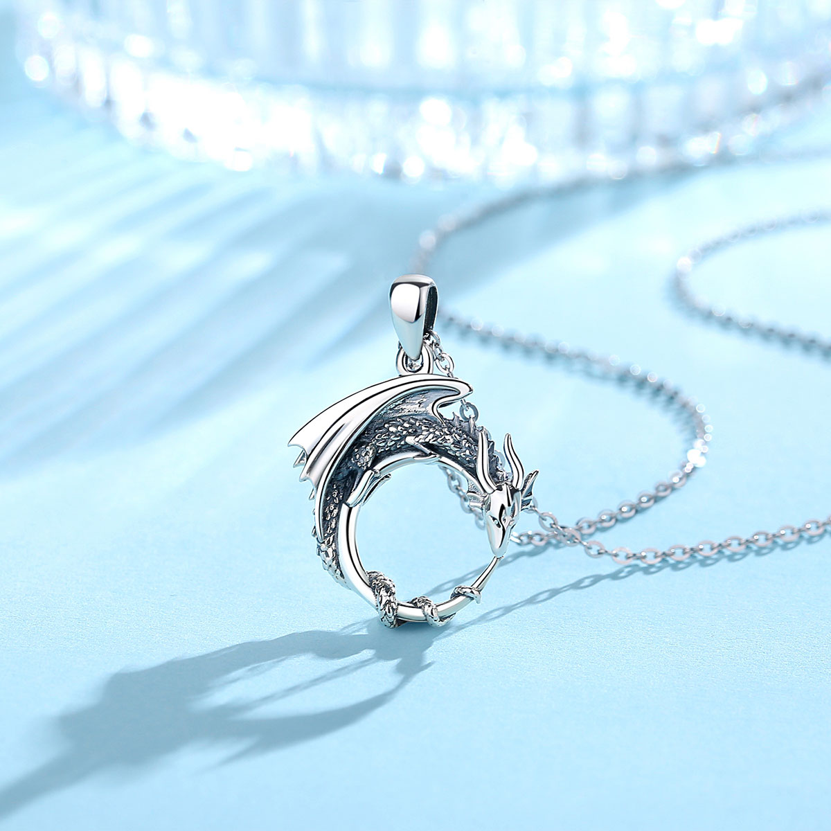 Gothic Dragon Necklace – Guardian 925 Sterling Silver Viking Pendant
