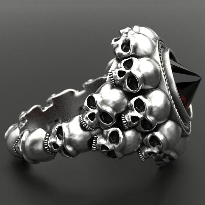 Gothic Skull Ring – Aneka Crystal Zircon Punk Biker Statement