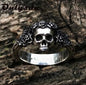 Gothic Skull Ring – Thorned Rose Celtic Punk Biker Statement