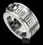 Gothic Skull Ring – Til Death Do Us Part Black Zircon Punk Eternal Love