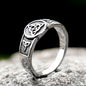 Gothic Stainless Steel Ring – Celtic with Enchanted Witch Knot 316L Wiccan Amulet