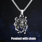 Gothic Statement Necklace – Gorgon Medusa Wrath Pendant 316L Stainless Steel Dark