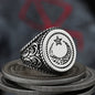 Gothic Statement Ring – Moon with Nightfall Eclipse Star Punk Celestial