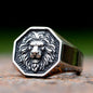 Gothic Statement Ring – Tiger with Savage 3D Head Punk Biker Gold Steel