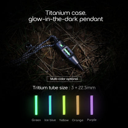 Gothic Titanium Pendant – Dark Fire EDC with Multi-Tool with Keychain Lantern