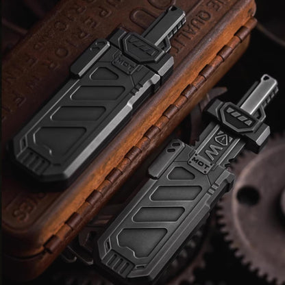 Haptic Fidget Slider – Sky Breaker Metal with Sword & Scabbard Press Mechanism