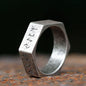 Hex Rune Ring – Dark Band for Alternative Styling, Collecting, And Everyday Accessories