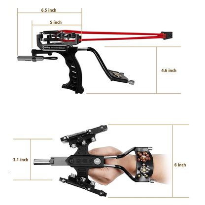 Hunting Slingshot – Professional with Stainless Steel Wrist Rest with Laser Sight