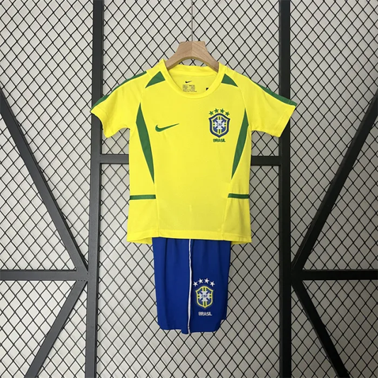 Retro Kids Brazil Home Jersey 2002