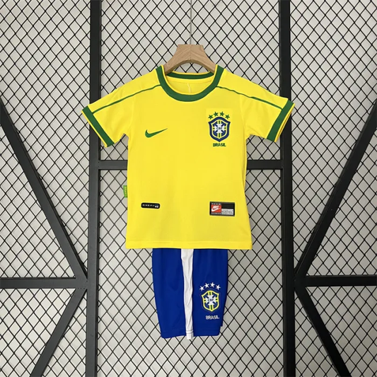 Retro Kids Brazil Home Jersey 1998