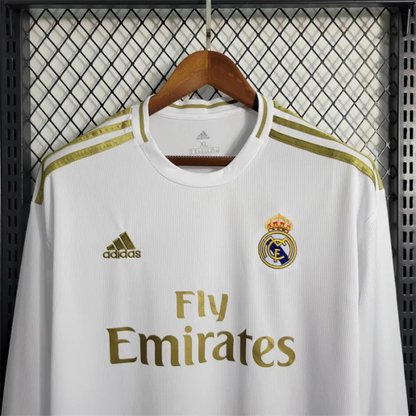 Real Madrid Jersey Home Kit 2019 2020 Retro Long Sleeves