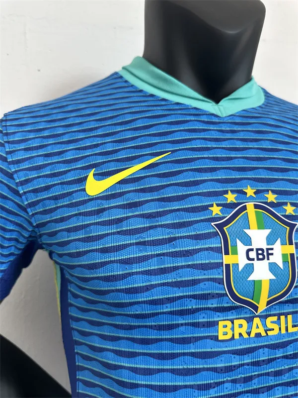 Player Brazil Away Kit 24/25 Copa America 2024 Football Jersey