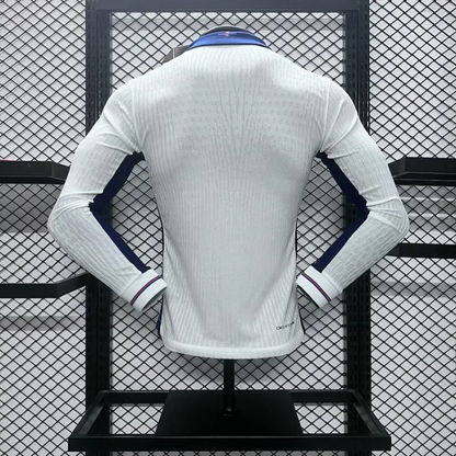 Player England Home Kit 24/25 Euro Cup 2024 Long Sleeves Football Jersey
