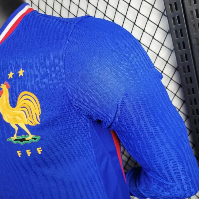 Player France Home Kit 24/25 Euro Cup 2024 Long Sleeves Football Jersey