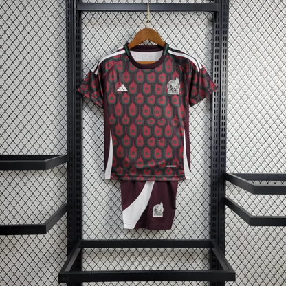 Kids Mexico Home Kit 24/25 Copa America 2024 Football Jersey