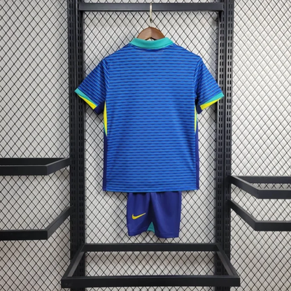 Kids Brazil Away Kit 24/25 Copa America 2024 Football Jersey