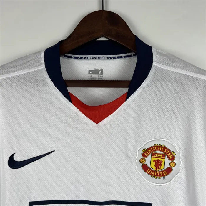 Manchester United Jersey Away Kit 2007/08 Retro Long Sleeves Football Team Soccer Shirt