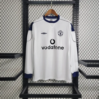 Manchester United Jersey Away Kit 99/00 Retro Long Sleeves Football Team Soccer Shirt