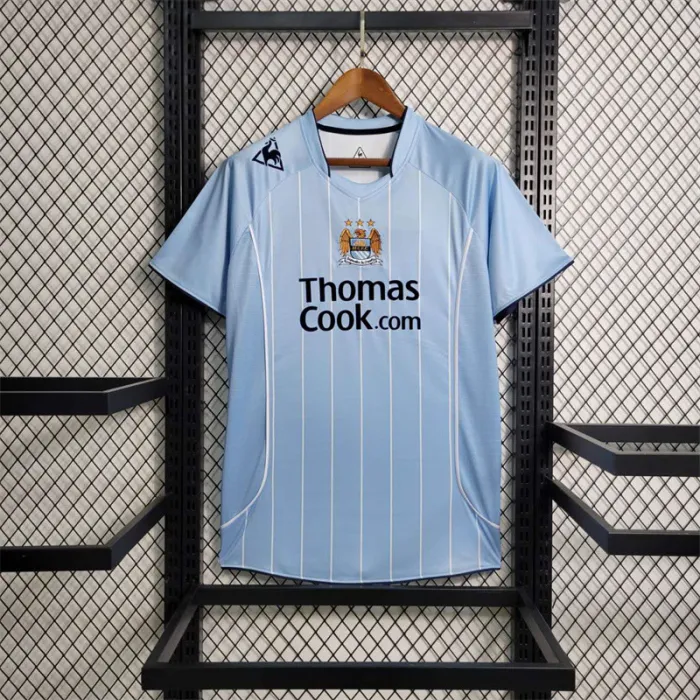Manchester City Jersey Home Kit 07/08 Retro Football Team Soccer Shirt