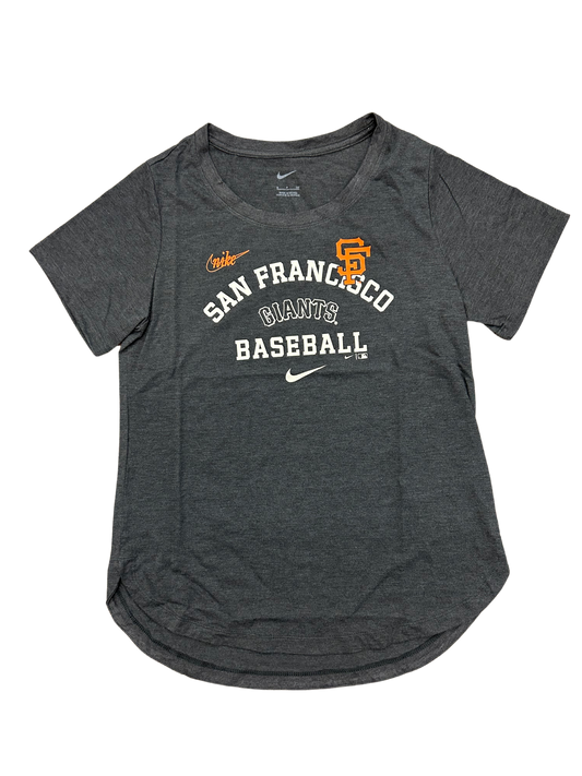 Nike Women's San Francisco Giants Triblend Tee Rewind Arch Mix - Blackhead