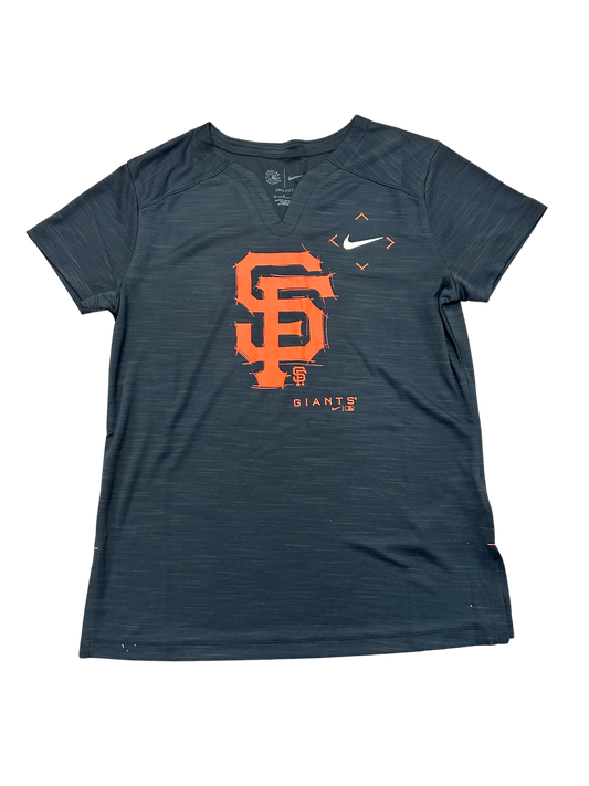 Nike Women's San Francisco Giants Edge Play T-Shirt-Black
