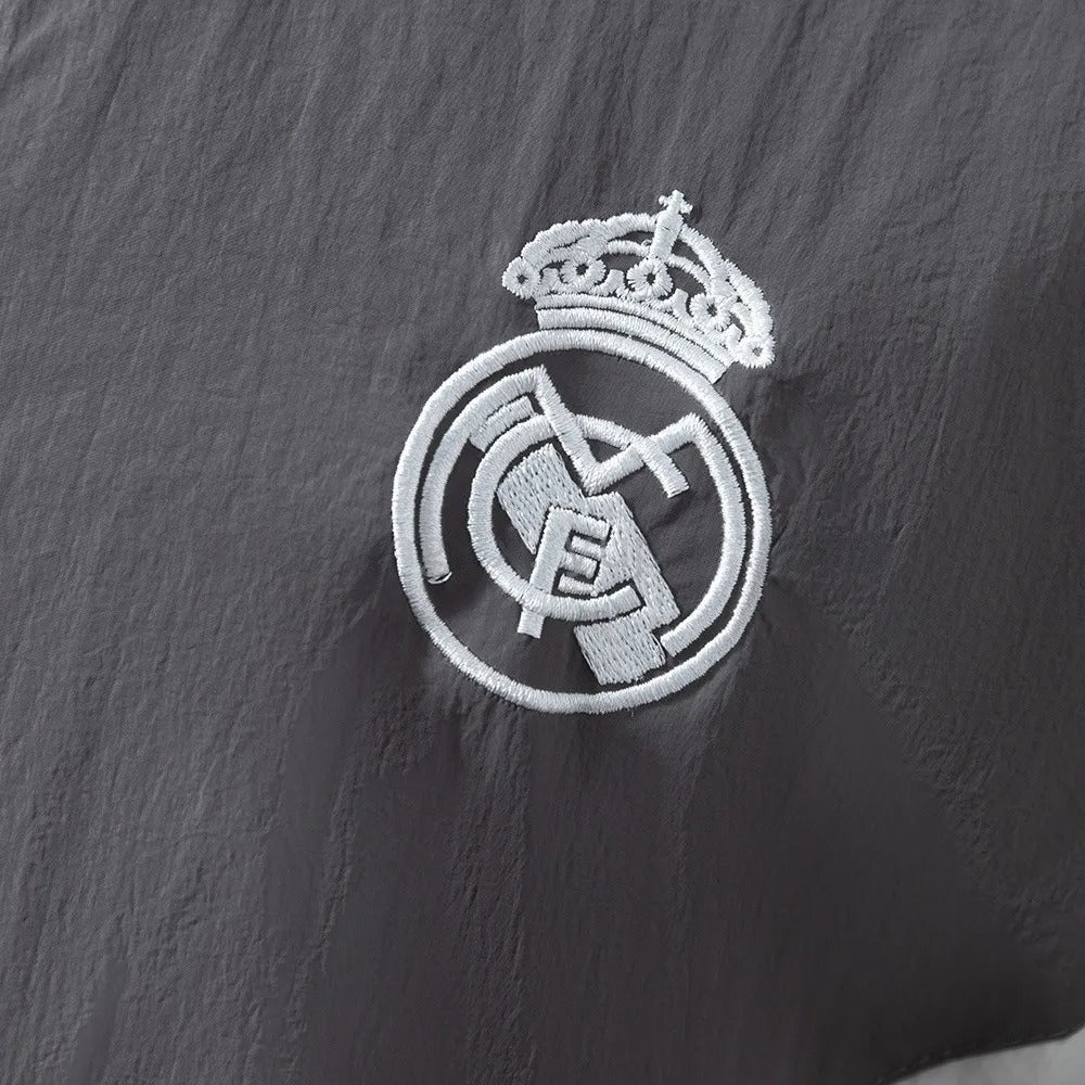 Real Madrid Windbreaker 2025/26 Grey Football Kit