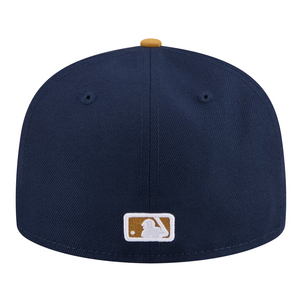 New Era Men's Los Angeles DodgersTwo-Tone Color Pack 59FIFTY Fitted Hat-Navy/Khaki