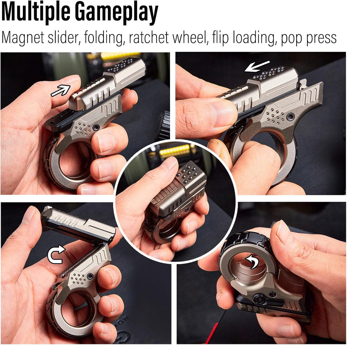Magnetic Fidget Slider – Mini Marksman Titanium Toy with Metal