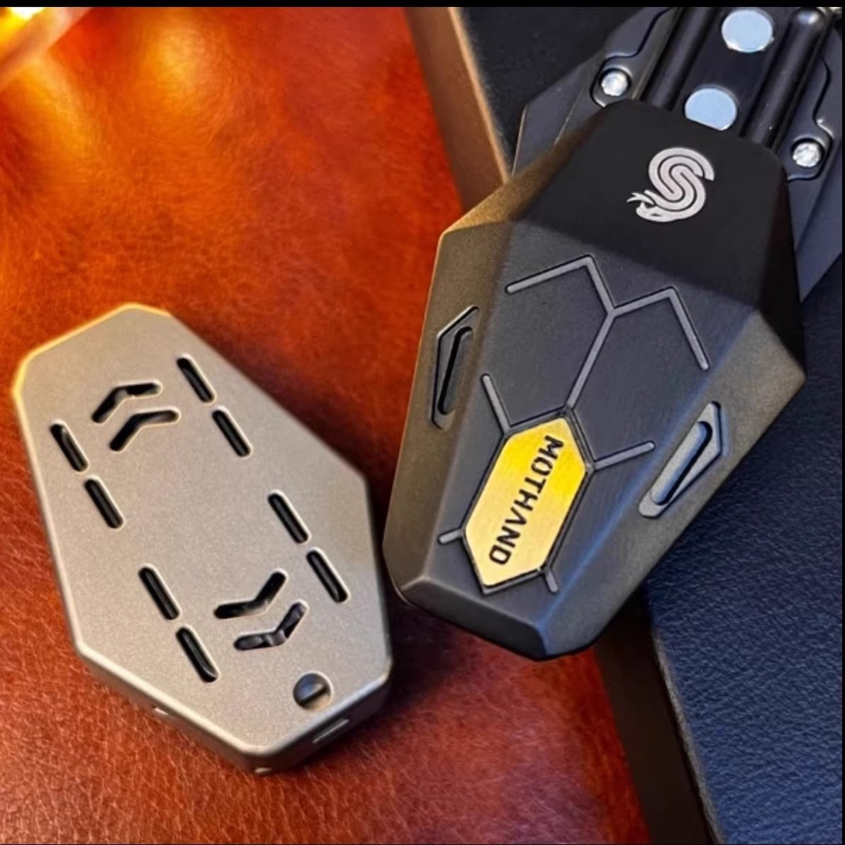 Magnetic Fidget Slider – Serpentis Titanium with Precision Sound Chamber EDC