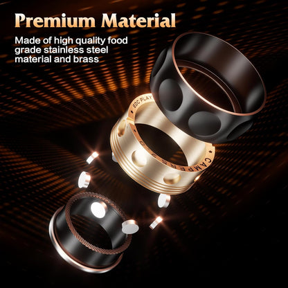 Magnetic Fidget Spinner – RelaxiSpin Rings with Stainless Steel & Brass Rings